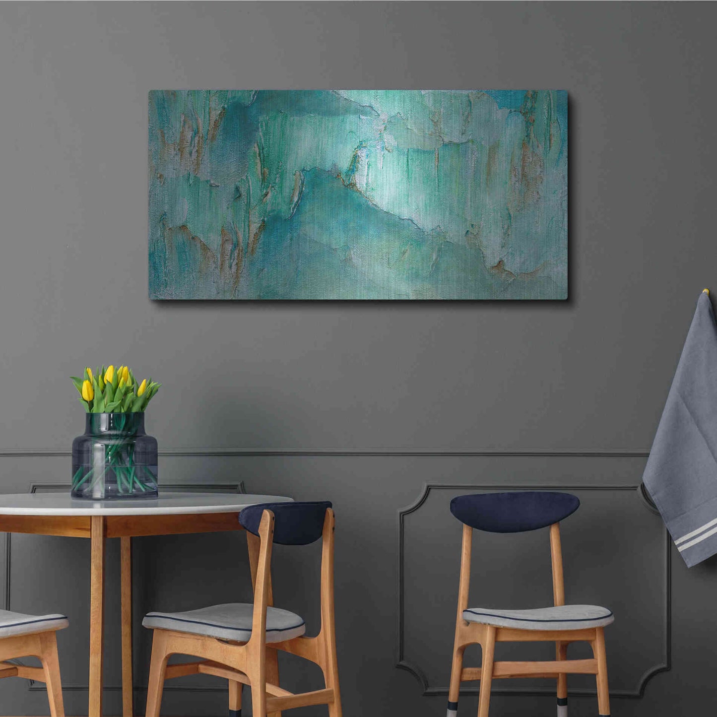 Luxe Metal Art 'Break Through II' by Sheila Finch, Metal Wall Art,48x24