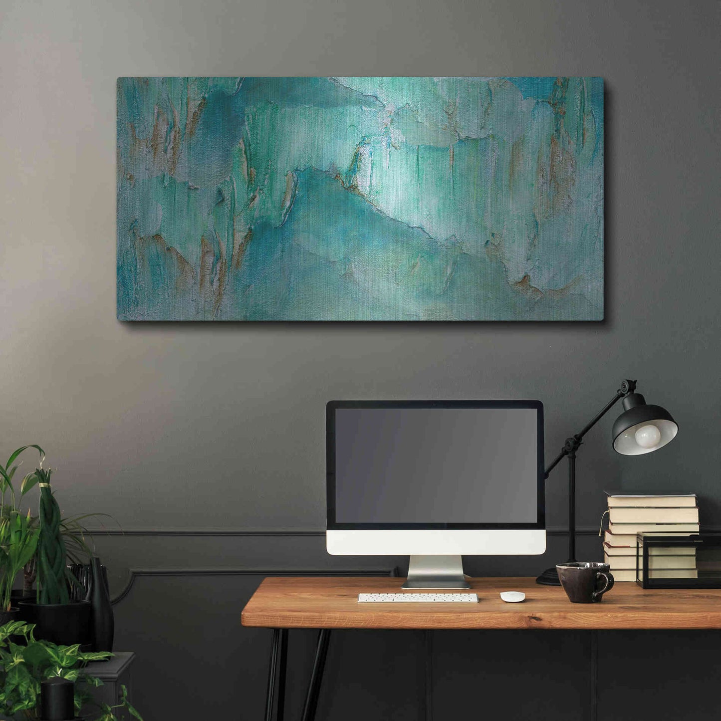 Luxe Metal Art 'Break Through II' by Sheila Finch, Metal Wall Art,48x24