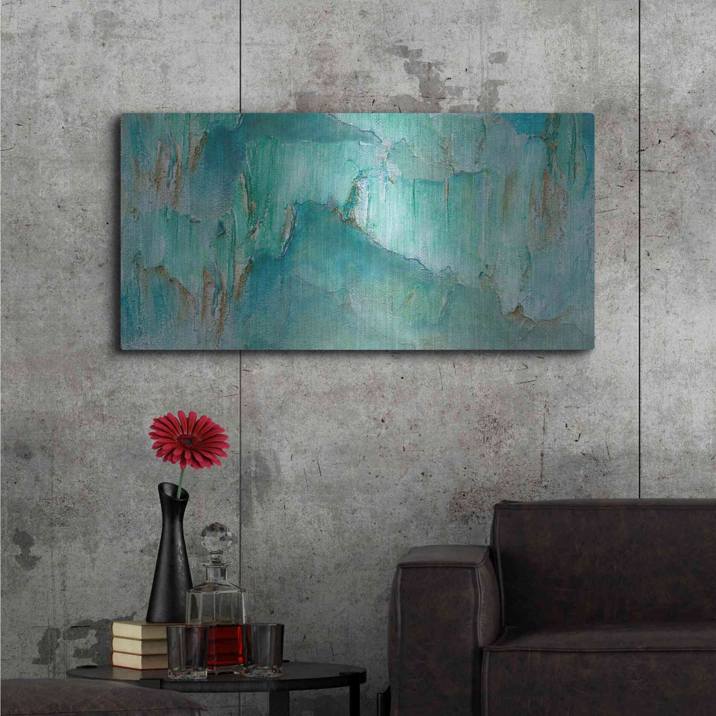 Luxe Metal Art 'Break Through II' by Sheila Finch, Metal Wall Art,48x24