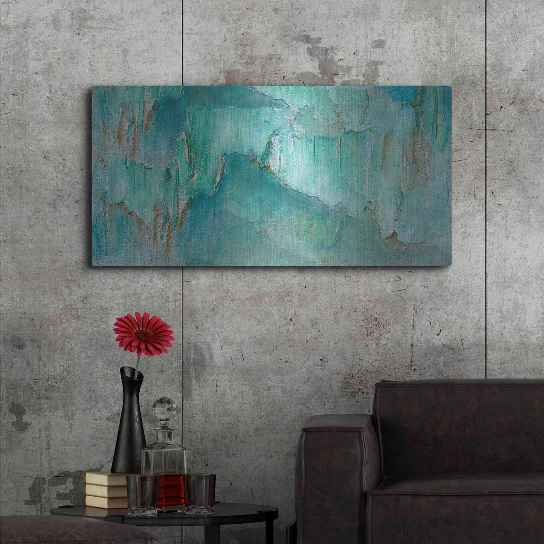 Luxe Metal Art 'Break Through II' by Sheila Finch, Metal Wall Art,48x24