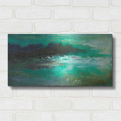 Luxe Metal Art 'Dusk on the Coast' by Sheila Finch, Metal Wall Art,24x12