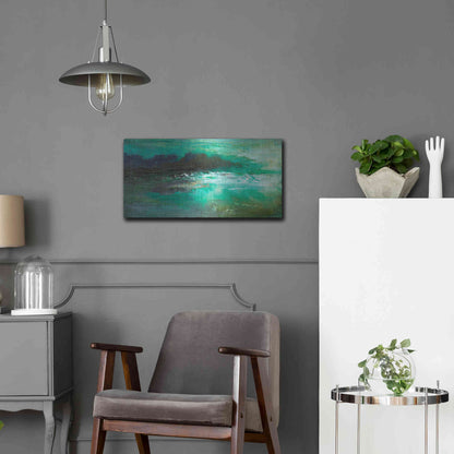 Luxe Metal Art 'Dusk on the Coast' by Sheila Finch, Metal Wall Art,24x12