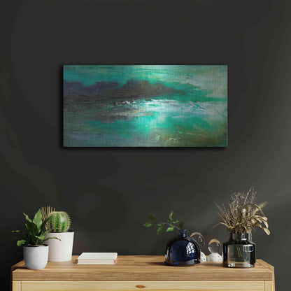 Luxe Metal Art 'Dusk on the Coast' by Sheila Finch, Metal Wall Art,24x12