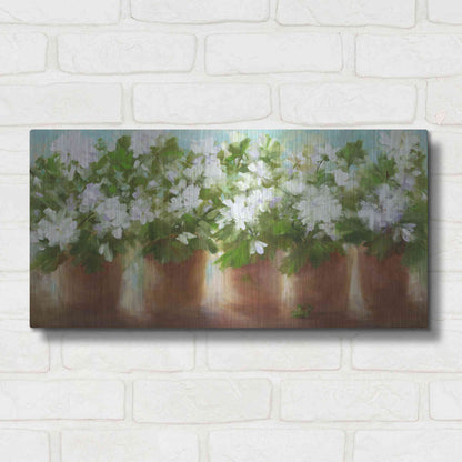Luxe Metal Art 'In Full Bloom' by Sheila Finch, Metal Wall Art,24x12