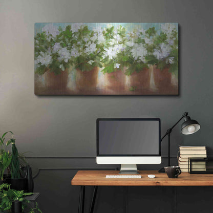 Luxe Metal Art 'In Full Bloom' by Sheila Finch, Metal Wall Art,48x24