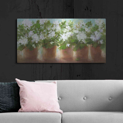 Luxe Metal Art 'In Full Bloom' by Sheila Finch, Metal Wall Art,48x24