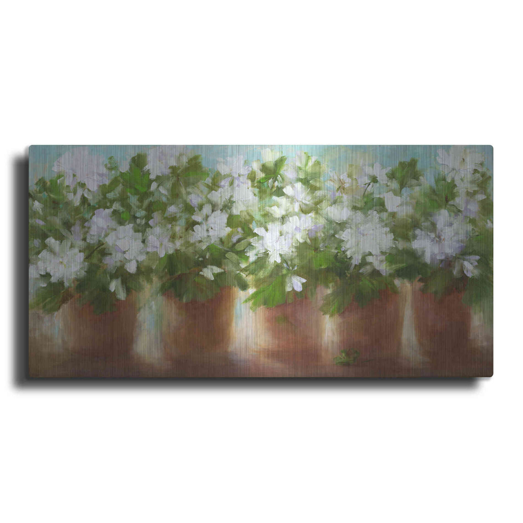 Luxe Metal Art 'In Full Bloom' by Sheila Finch, Metal Wall Art