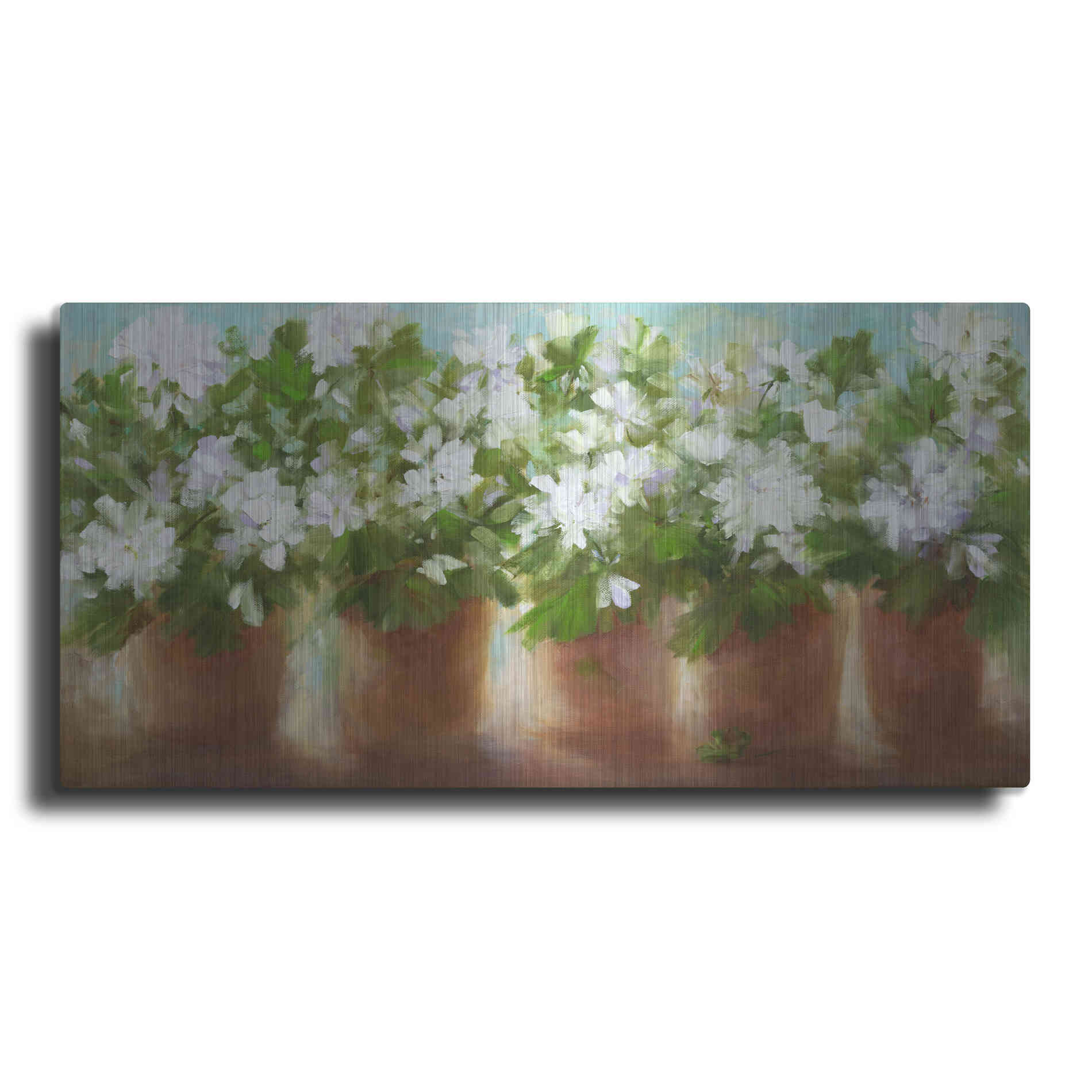 Luxe Metal Art 'In Full Bloom' by Sheila Finch, Metal Wall Art