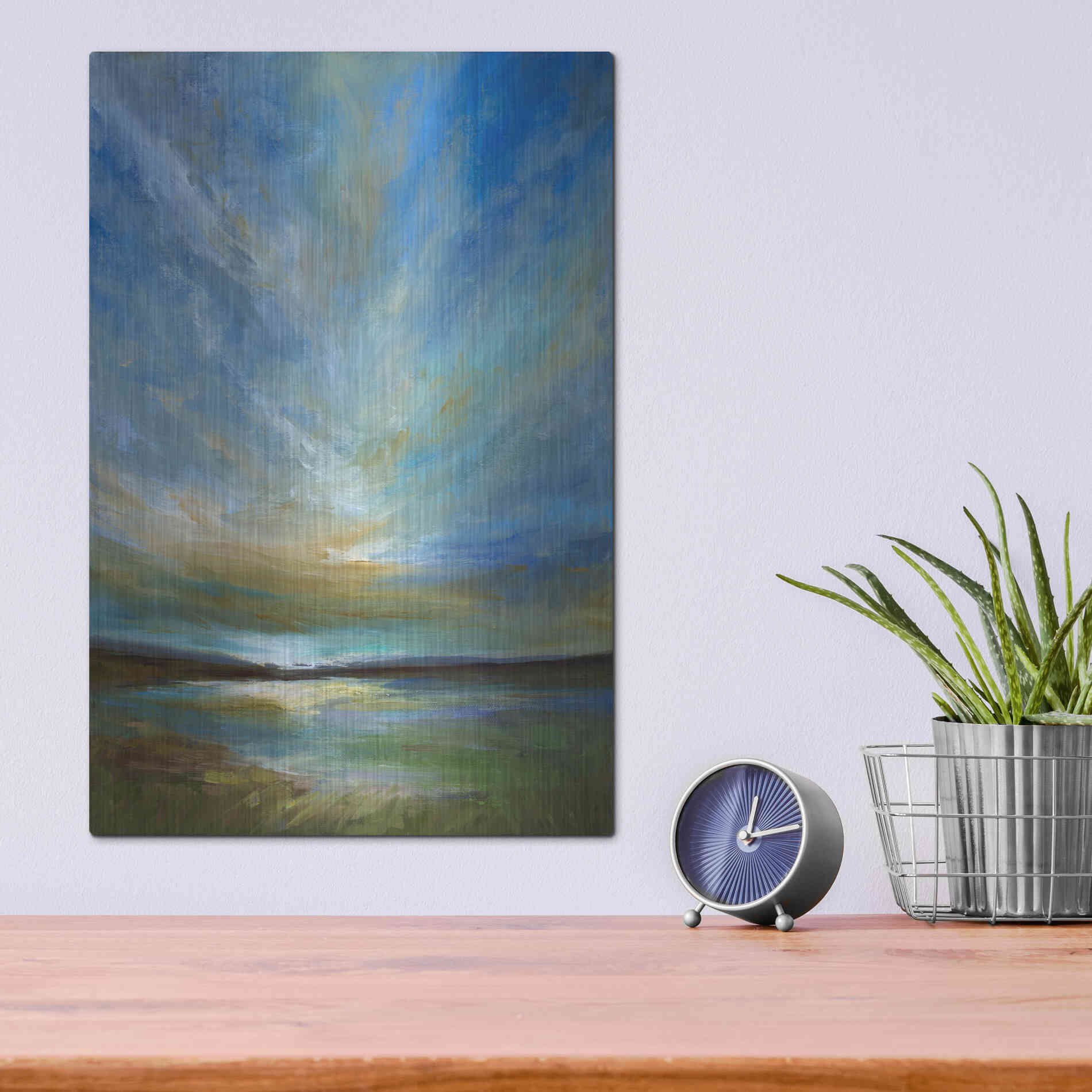 Luxe Metal Art 'Updraft' by Sheila Finch, Metal Wall Art,12x16