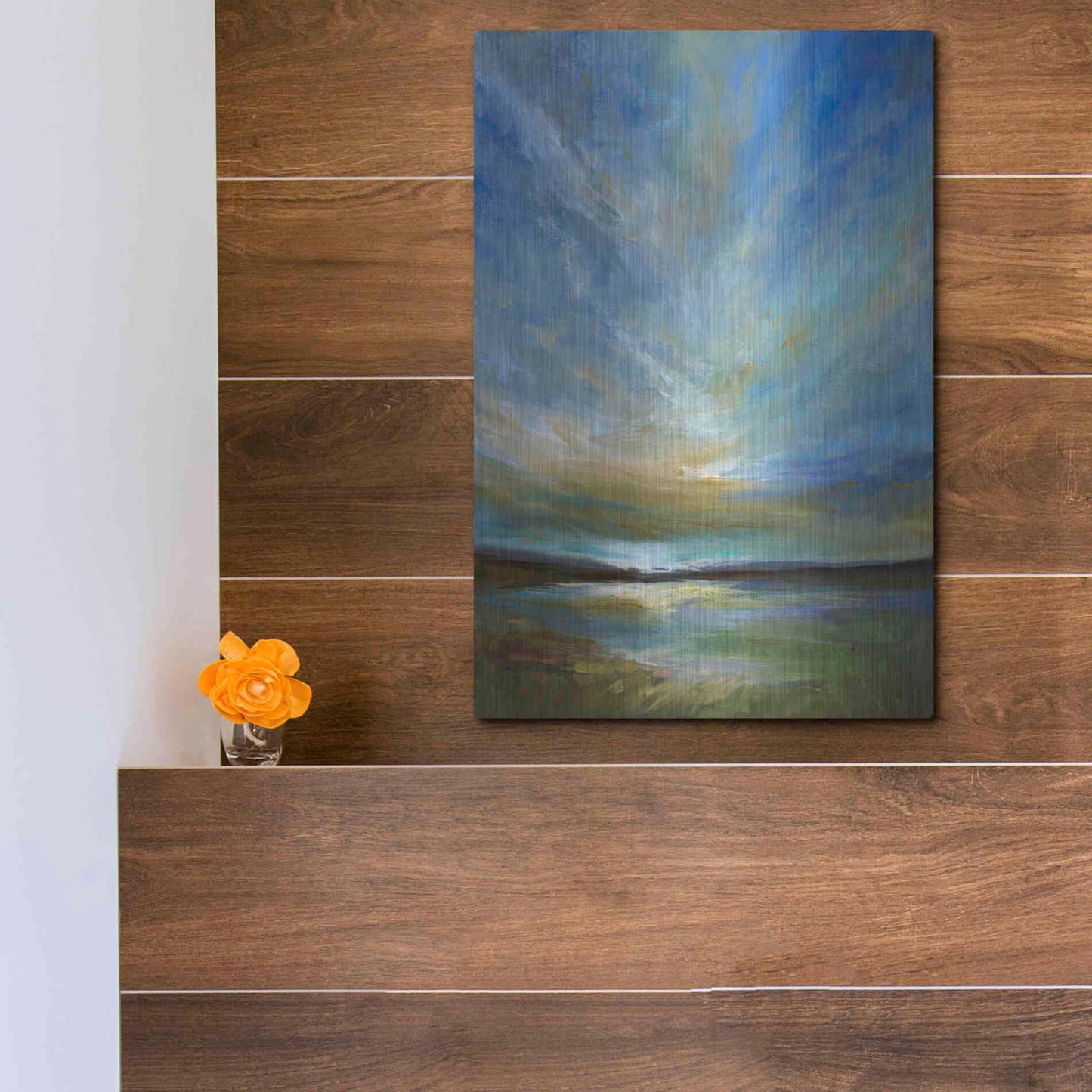 Luxe Metal Art 'Updraft' by Sheila Finch, Metal Wall Art,12x16