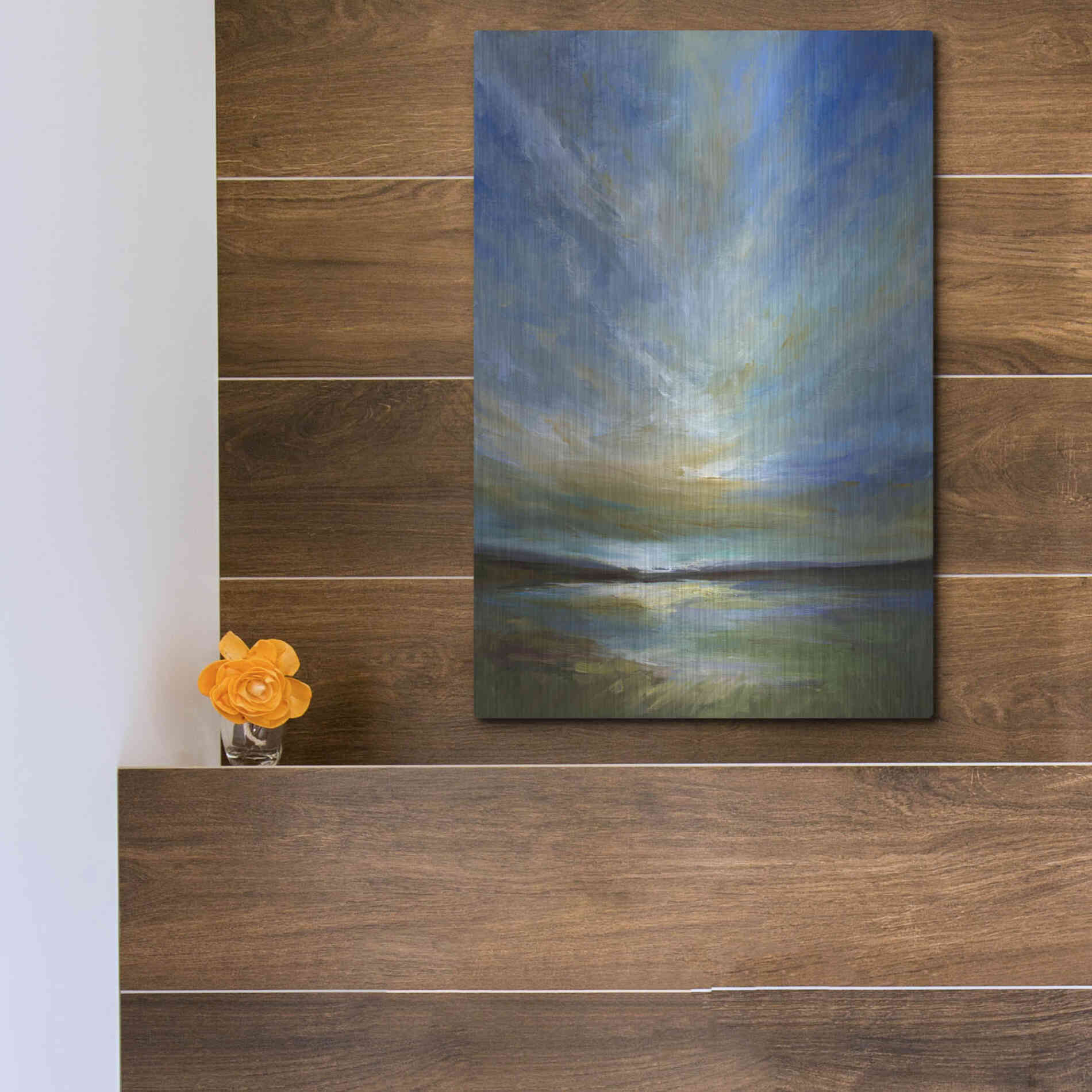 Luxe Metal Art 'Updraft' by Sheila Finch, Metal Wall Art,12x16