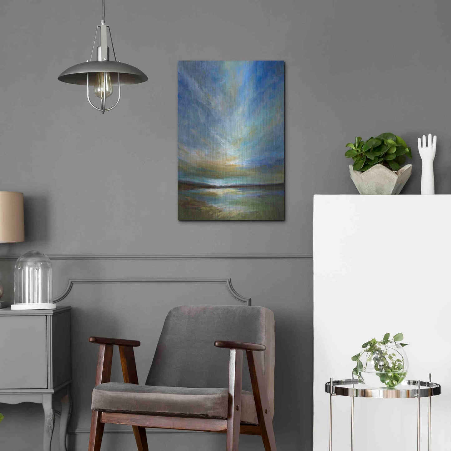 Luxe Metal Art 'Updraft' by Sheila Finch, Metal Wall Art,16x24