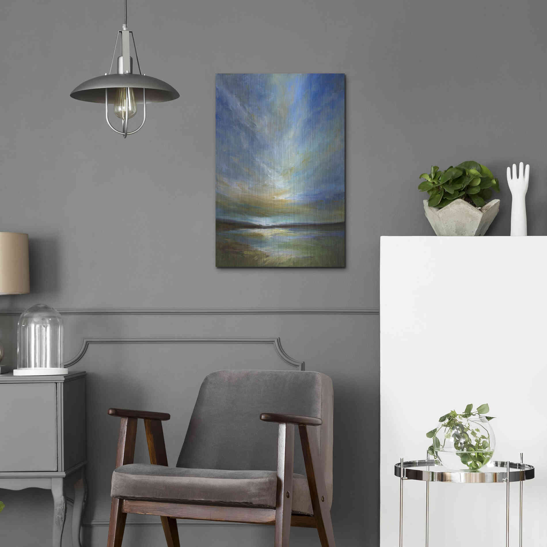 Luxe Metal Art 'Updraft' by Sheila Finch, Metal Wall Art,16x24