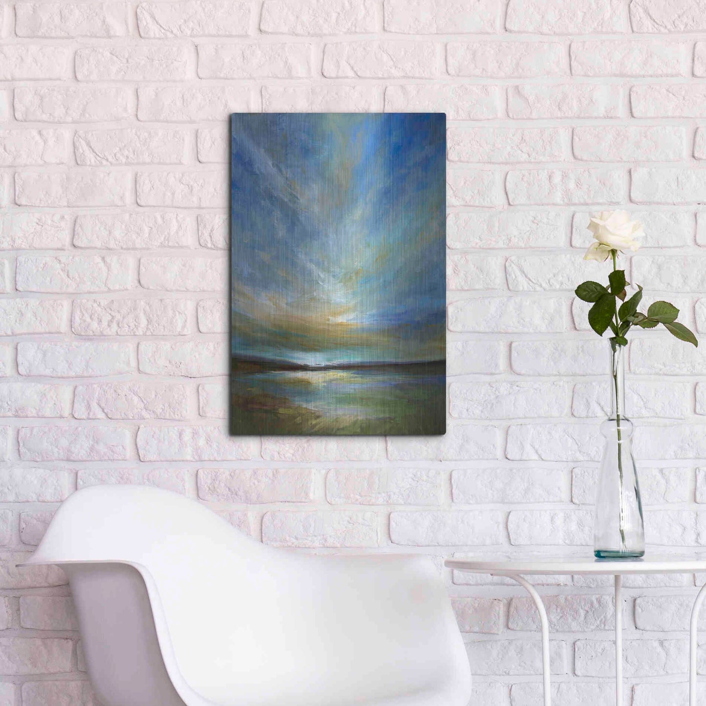 Luxe Metal Art 'Updraft' by Sheila Finch, Metal Wall Art,16x24