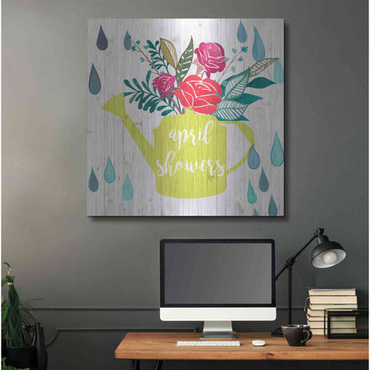 Luxe Metal Art 'April Showers and May Flowers I' by Studio W, Metal Wall Art,36x36