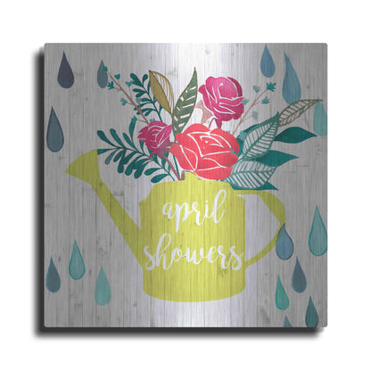 Luxe Metal Art 'April Showers and May Flowers I' by Studio W, Metal Wall Art