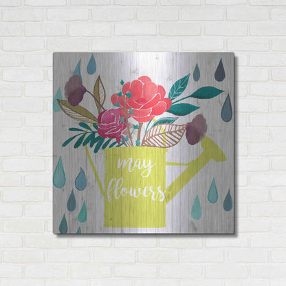 Luxe Metal Art 'April Showers and May Flowers II' by Studio W, Metal Wall Art,36x36