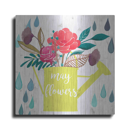 Luxe Metal Art 'April Showers and May Flowers II' by Studio W, Metal Wall Art