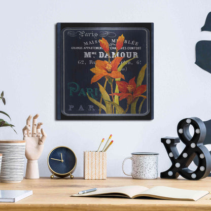 Luxe Metal Art 'Chalkboard Paris Collection C' by Studio W, Metal Wall Art,12x12