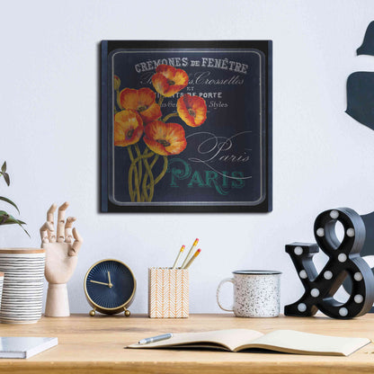 Luxe Metal Art 'Chalkboard Paris Collection E' by Studio W, Metal Wall Art,12x12