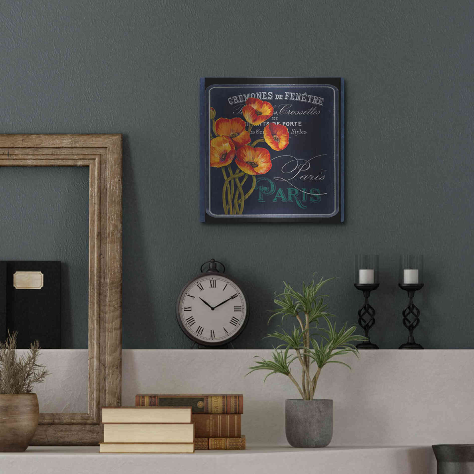 Luxe Metal Art 'Chalkboard Paris Collection E' by Studio W, Metal Wall Art,12x12