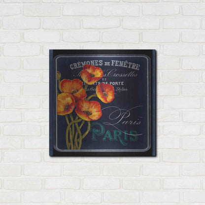 Luxe Metal Art 'Chalkboard Paris Collection E' by Studio W, Metal Wall Art,24x24