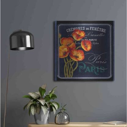 Luxe Metal Art 'Chalkboard Paris Collection E' by Studio W, Metal Wall Art,24x24