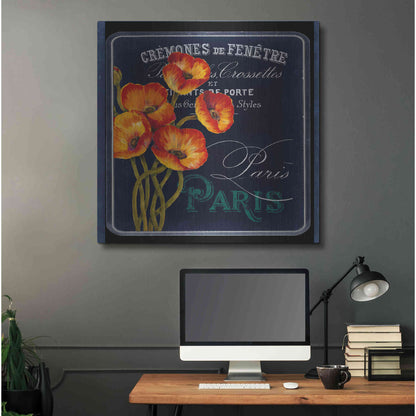 Luxe Metal Art 'Chalkboard Paris Collection E' by Studio W, Metal Wall Art,36x36