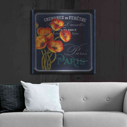 Luxe Metal Art 'Chalkboard Paris Collection E' by Studio W, Metal Wall Art,36x36