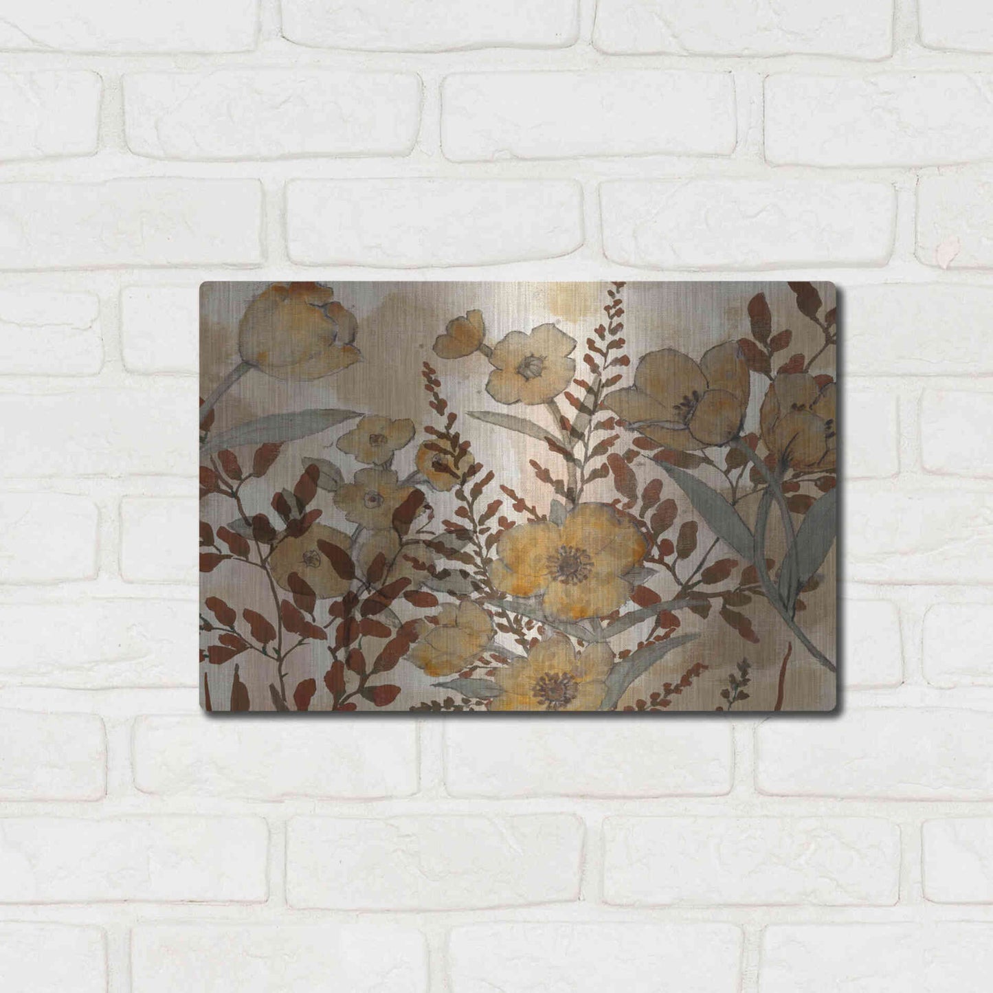 Luxe Metal Art 'Sienna Arrangement I' by Studio W, Metal Wall Art,16x12