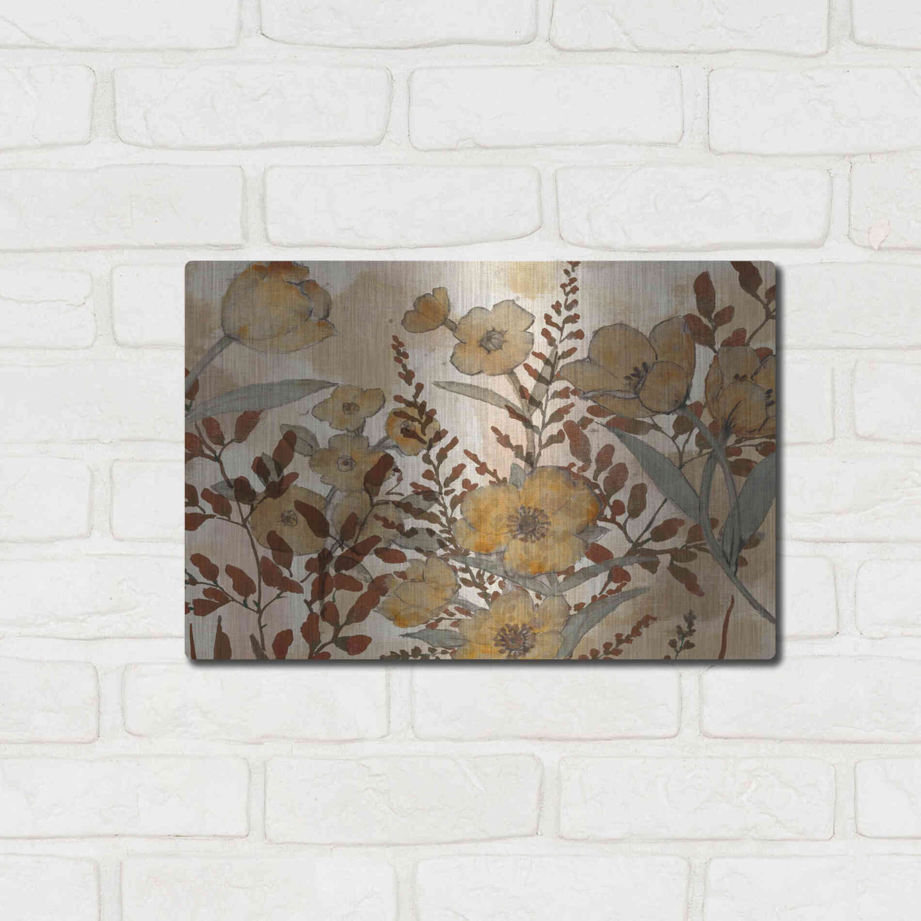 Luxe Metal Art 'Sienna Arrangement I' by Studio W, Metal Wall Art,16x12