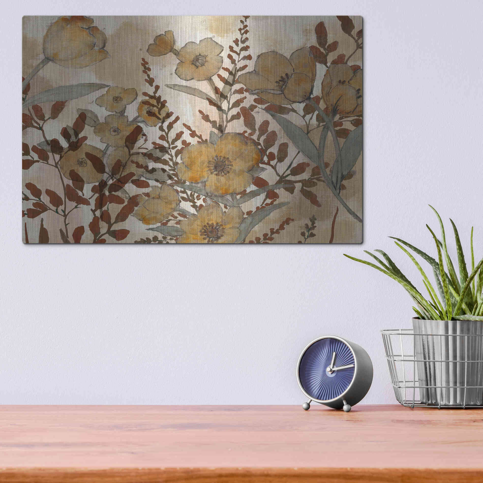 Luxe Metal Art 'Sienna Arrangement I' by Studio W, Metal Wall Art,16x12