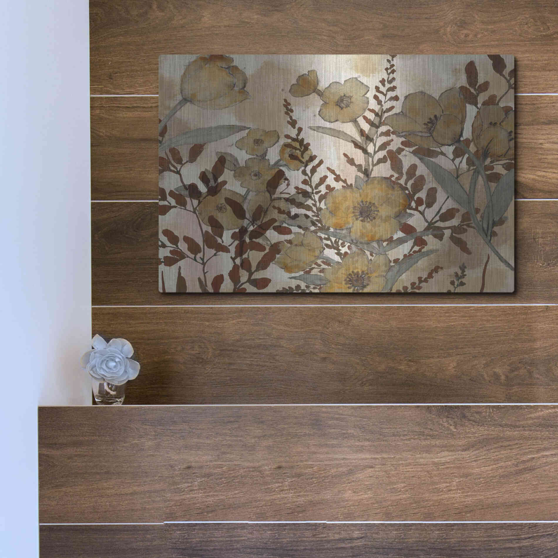 Luxe Metal Art 'Sienna Arrangement I' by Studio W, Metal Wall Art,16x12