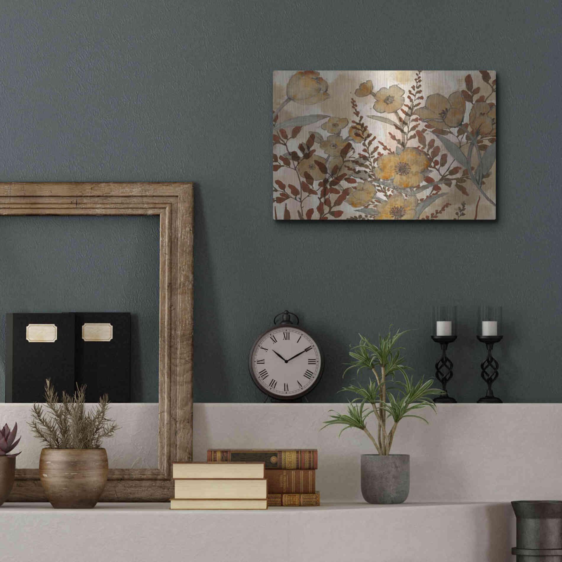 Luxe Metal Art 'Sienna Arrangement I' by Studio W, Metal Wall Art,16x12
