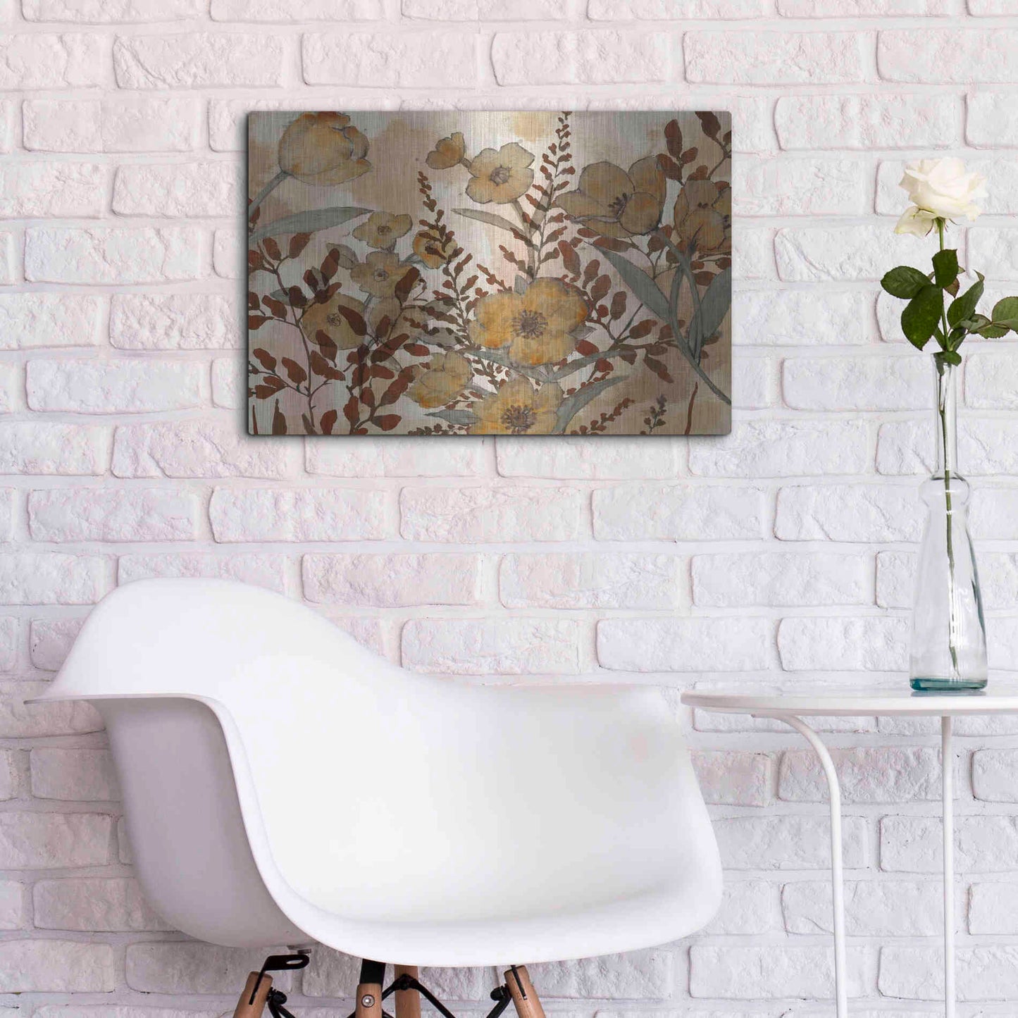Luxe Metal Art 'Sienna Arrangement I' by Studio W, Metal Wall Art,24x16