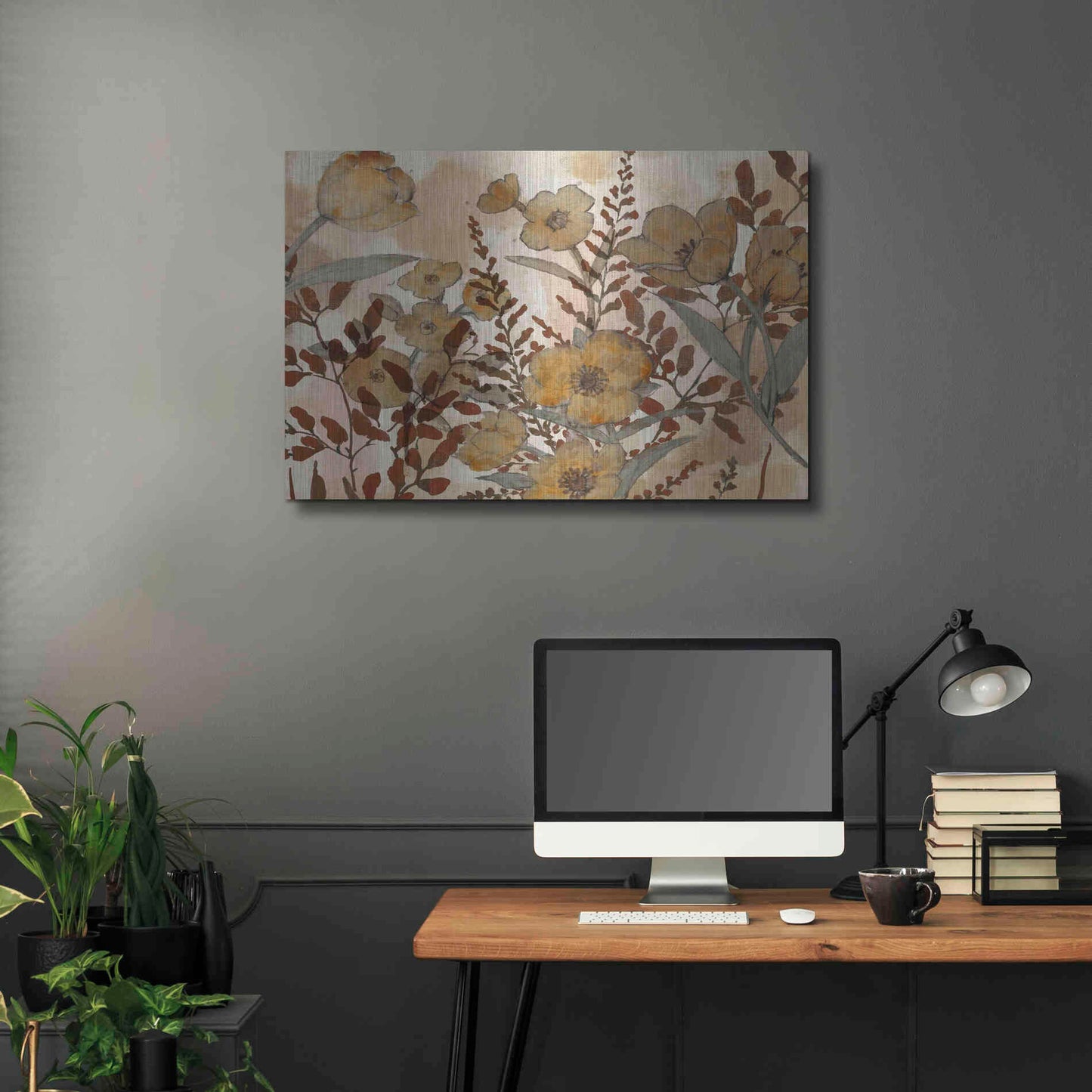 Luxe Metal Art 'Sienna Arrangement I' by Studio W, Metal Wall Art,36x24