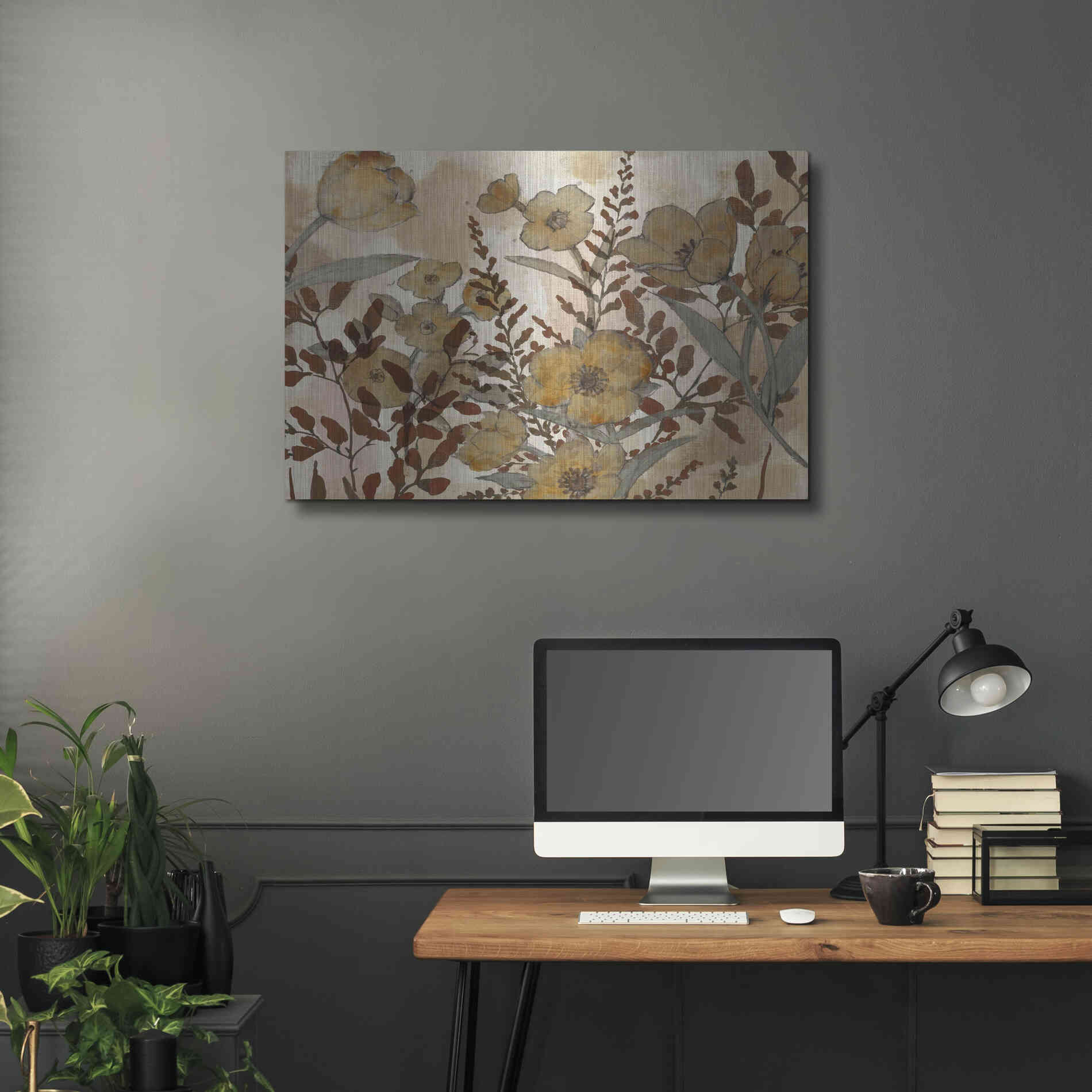 Luxe Metal Art 'Sienna Arrangement I' by Studio W, Metal Wall Art,36x24