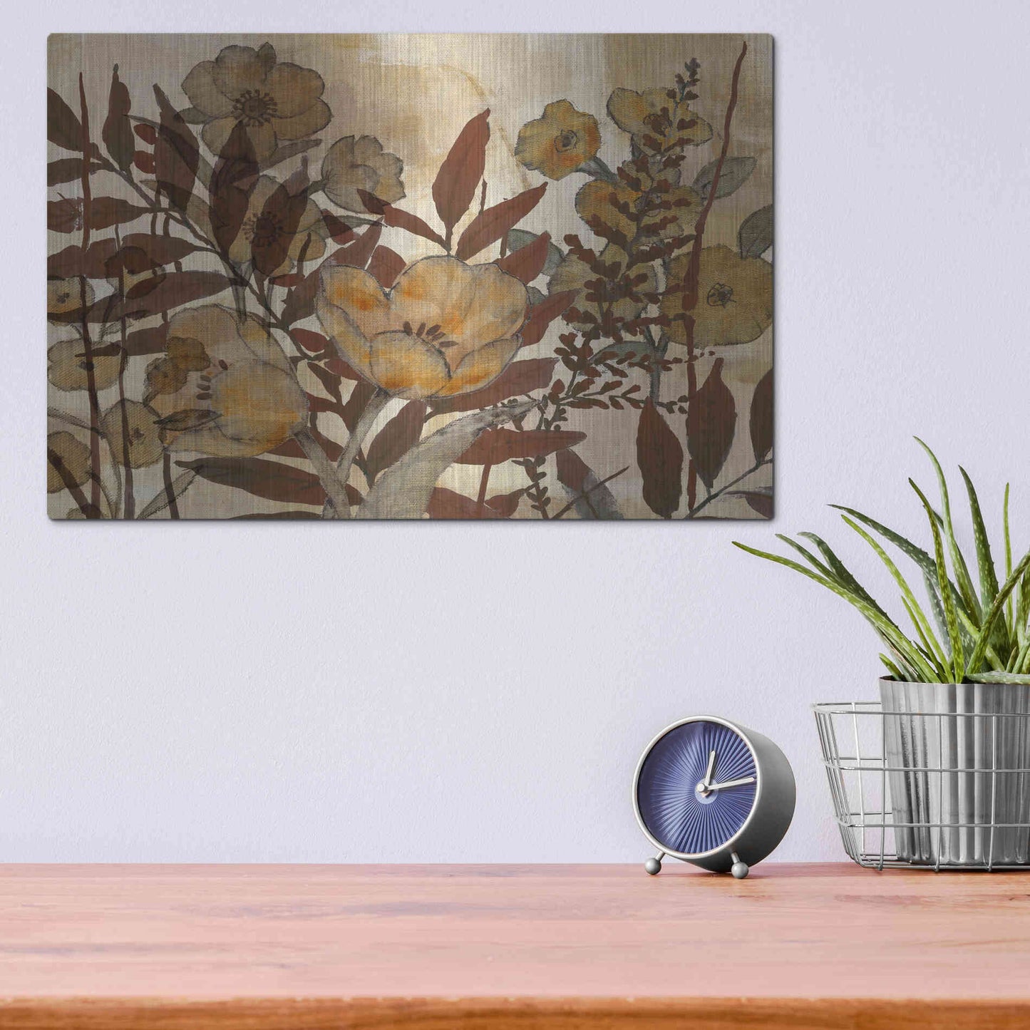 Luxe Metal Art 'Sienna Arrangement III' by Studio W, Metal Wall Art,16x12