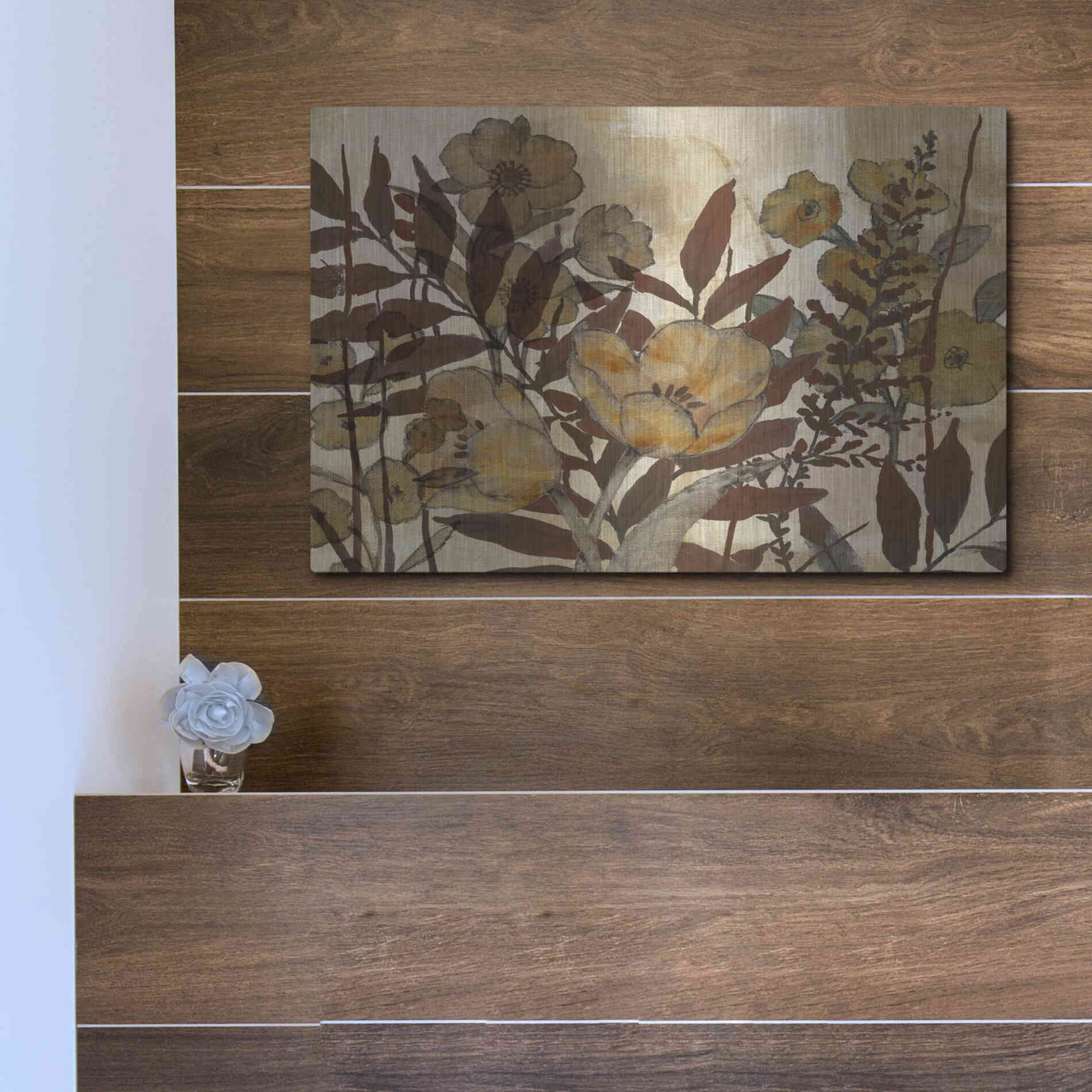 Luxe Metal Art 'Sienna Arrangement III' by Studio W, Metal Wall Art,16x12