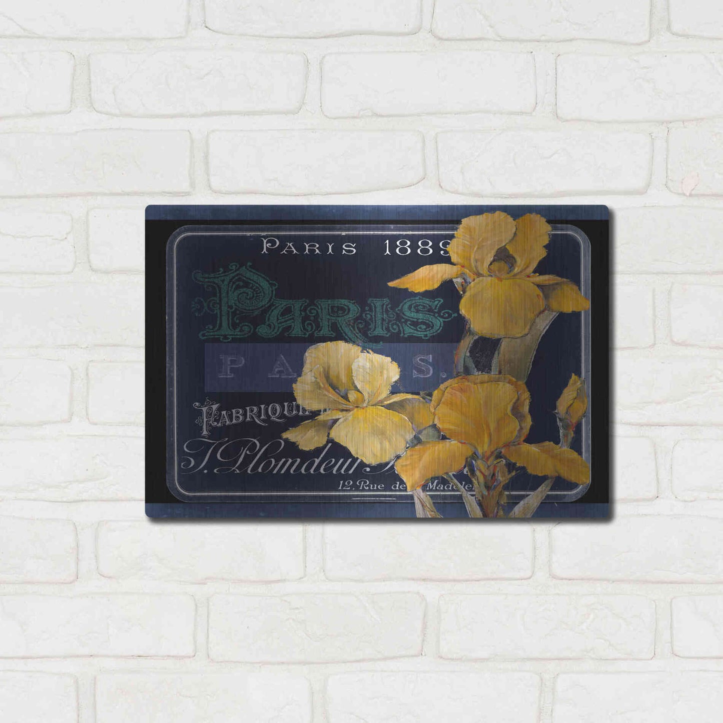 Luxe Metal Art 'Chalkboard Paris Collection A' by Studio W, Metal Wall Art,16x12