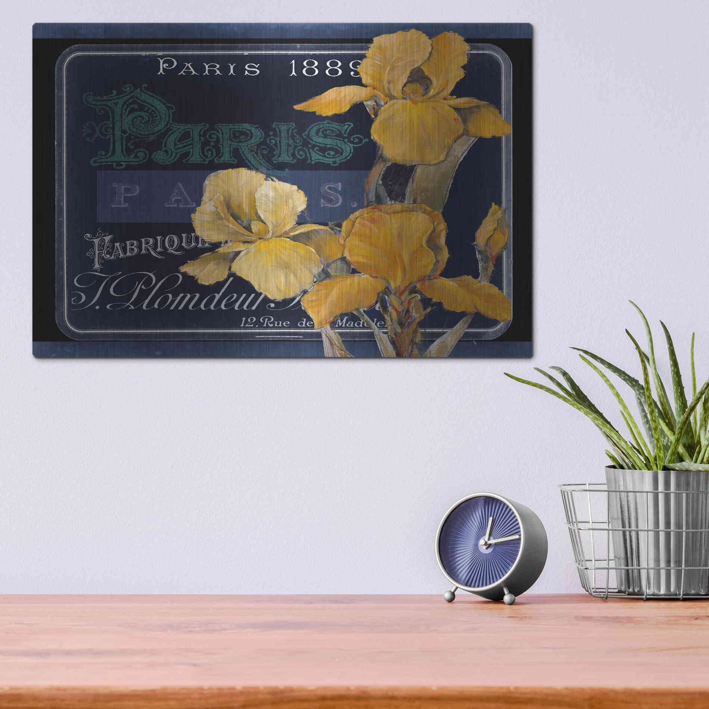 Luxe Metal Art 'Chalkboard Paris Collection A' by Studio W, Metal Wall Art,16x12