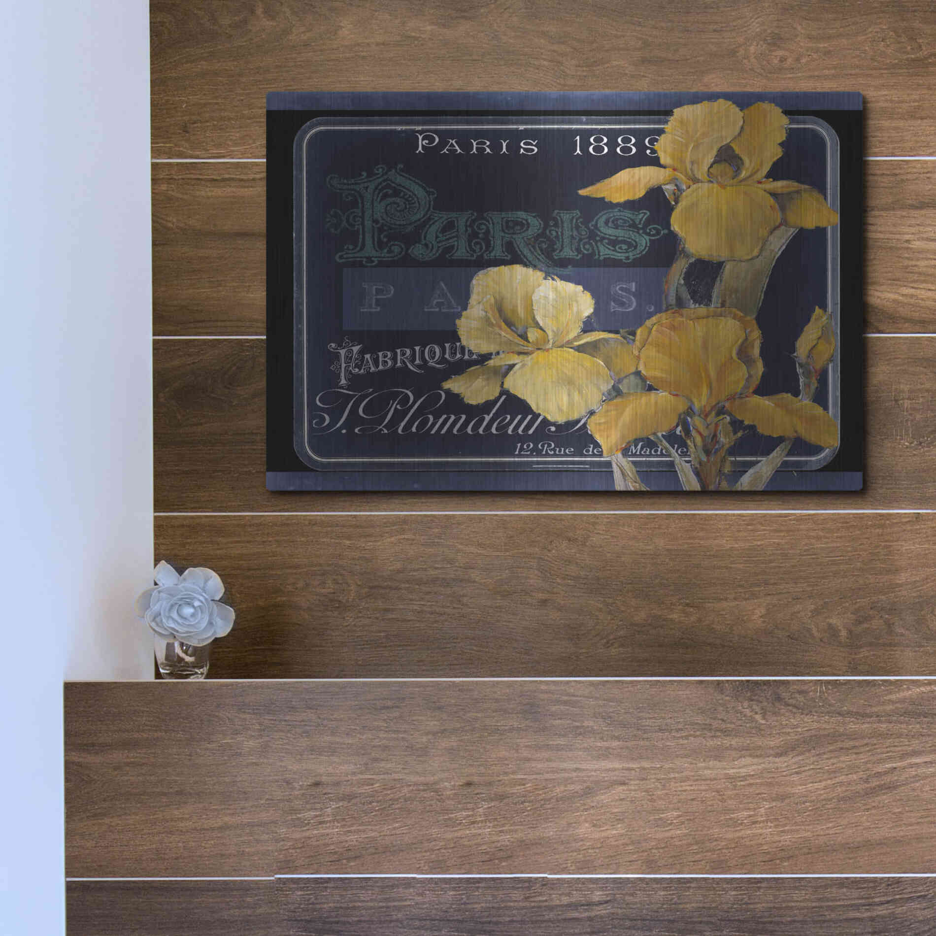 Luxe Metal Art 'Chalkboard Paris Collection A' by Studio W, Metal Wall Art,16x12