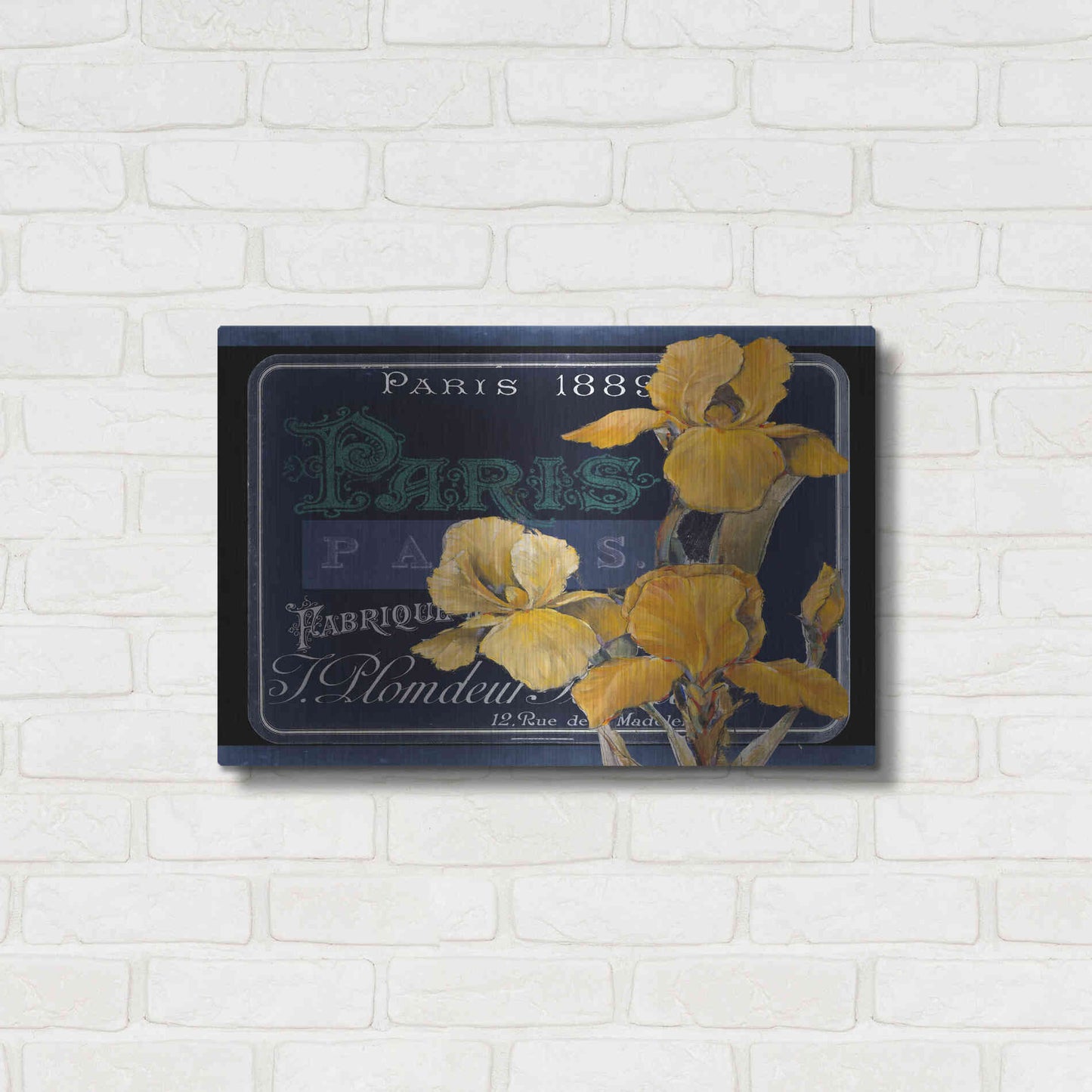 Luxe Metal Art 'Chalkboard Paris Collection A' by Studio W, Metal Wall Art,24x16