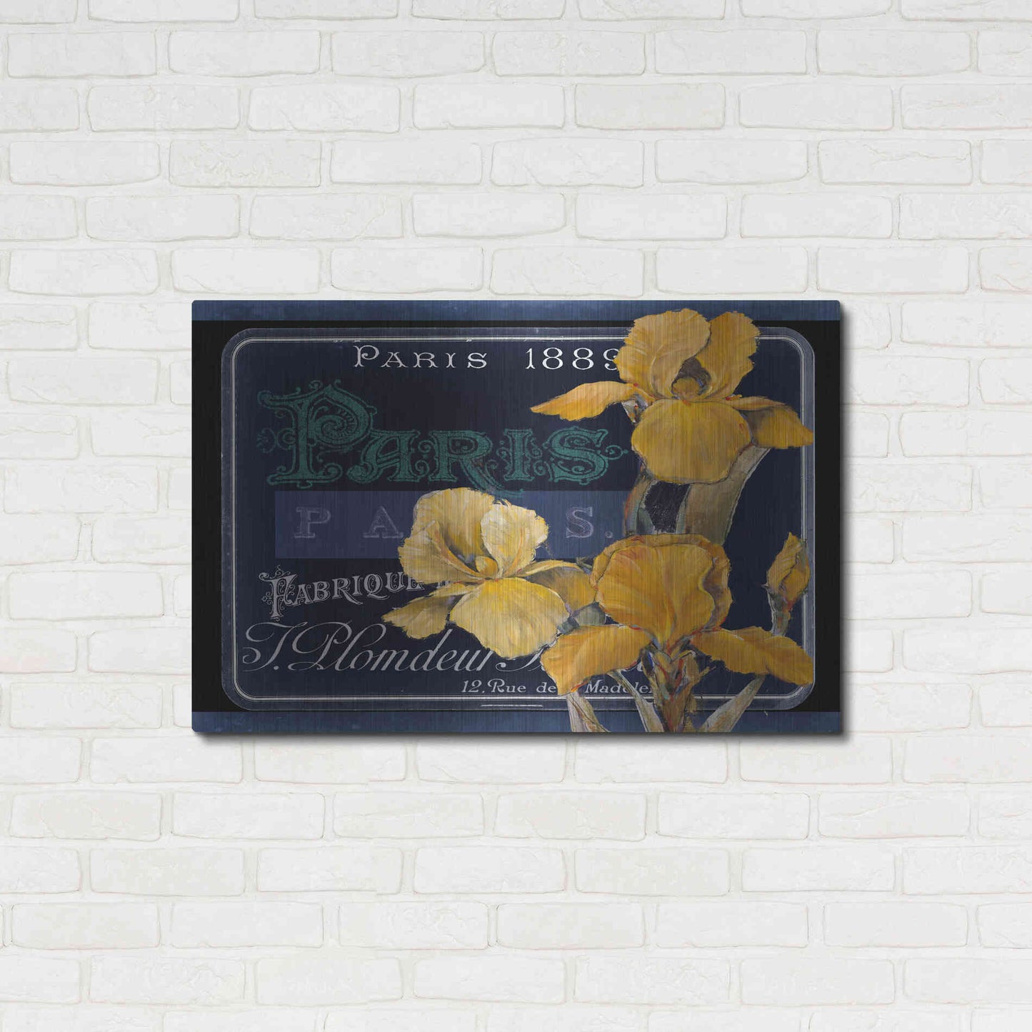 Luxe Metal Art 'Chalkboard Paris Collection A' by Studio W, Metal Wall Art,36x24
