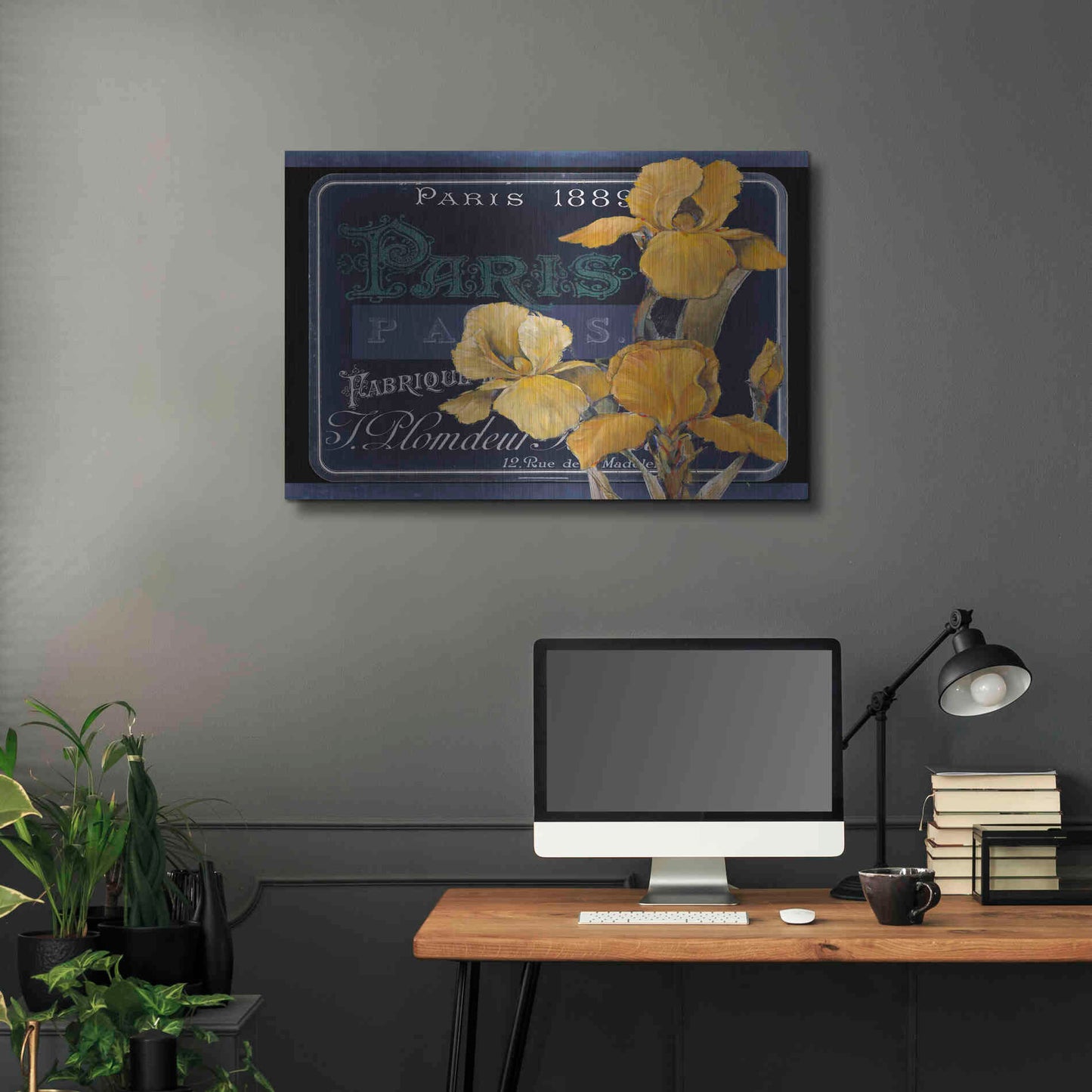 Luxe Metal Art 'Chalkboard Paris Collection A' by Studio W, Metal Wall Art,36x24