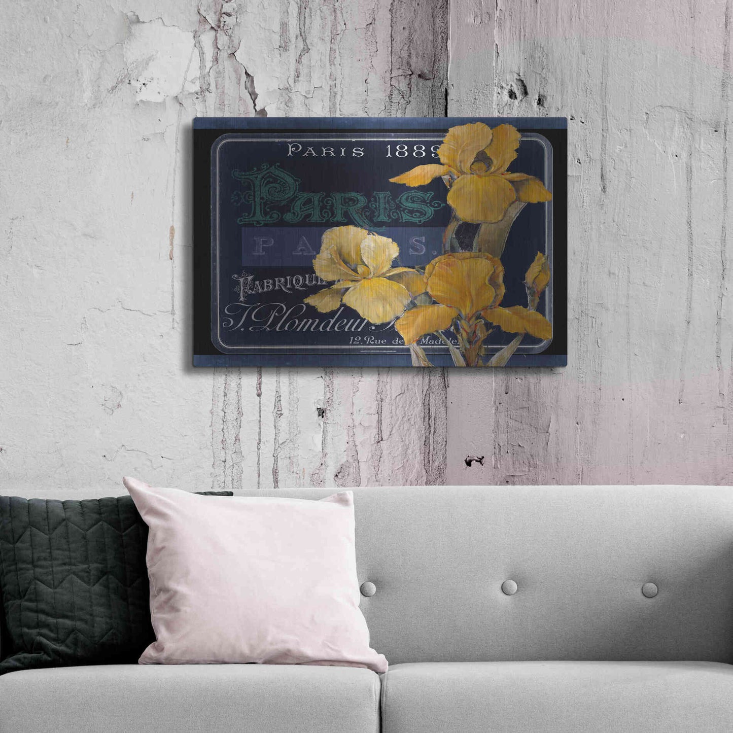 Luxe Metal Art 'Chalkboard Paris Collection A' by Studio W, Metal Wall Art,36x24