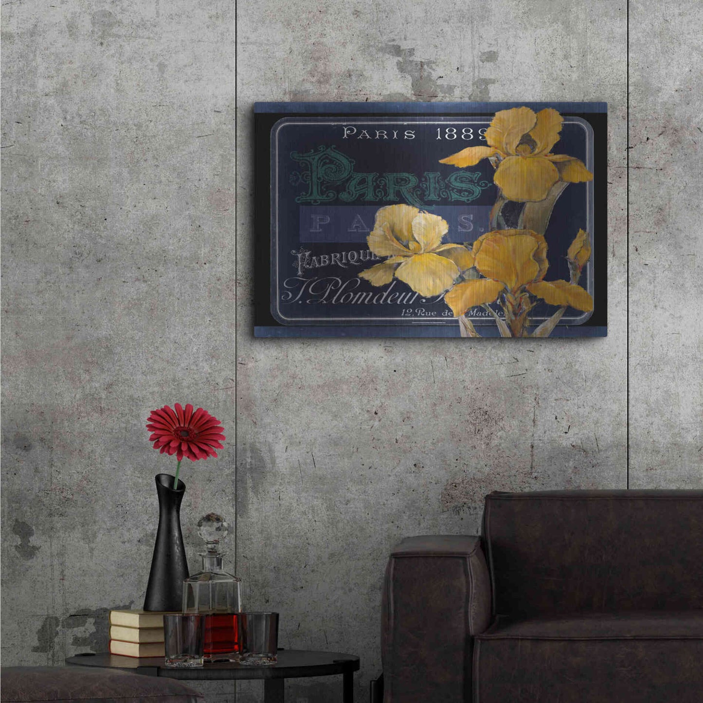 Luxe Metal Art 'Chalkboard Paris Collection A' by Studio W, Metal Wall Art,36x24