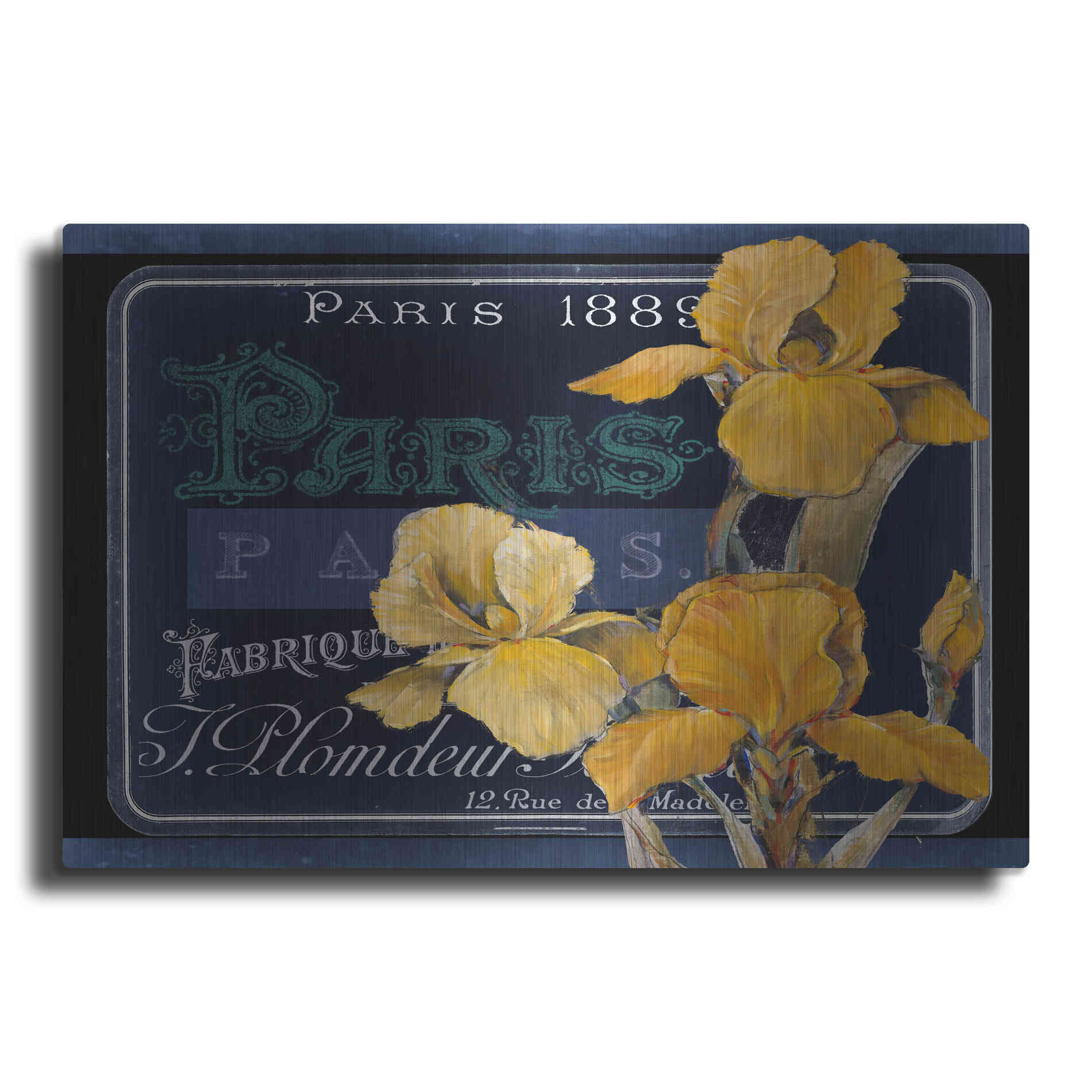 Luxe Metal Art 'Chalkboard Paris Collection A' by Studio W, Metal Wall Art