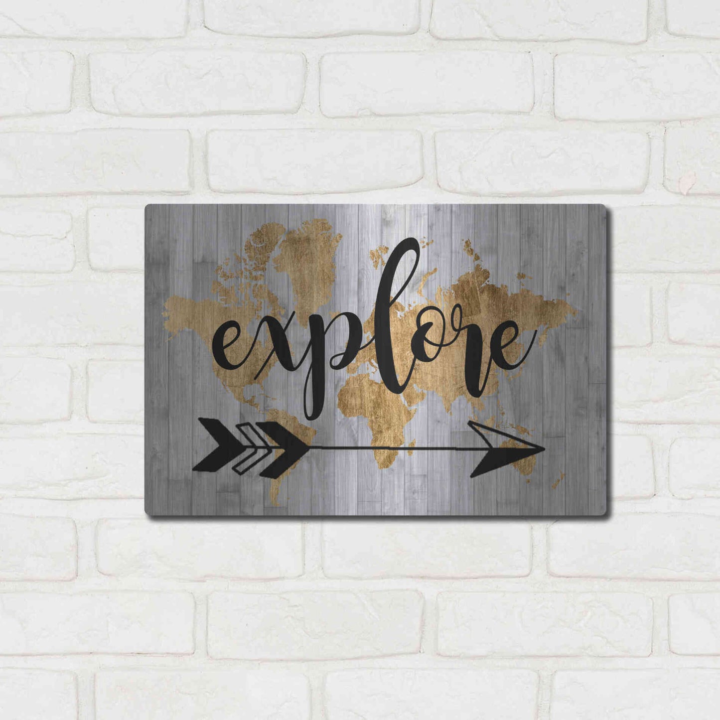 Luxe Metal Art 'Young Explorer V' by Studio W, Metal Wall Art,16x12