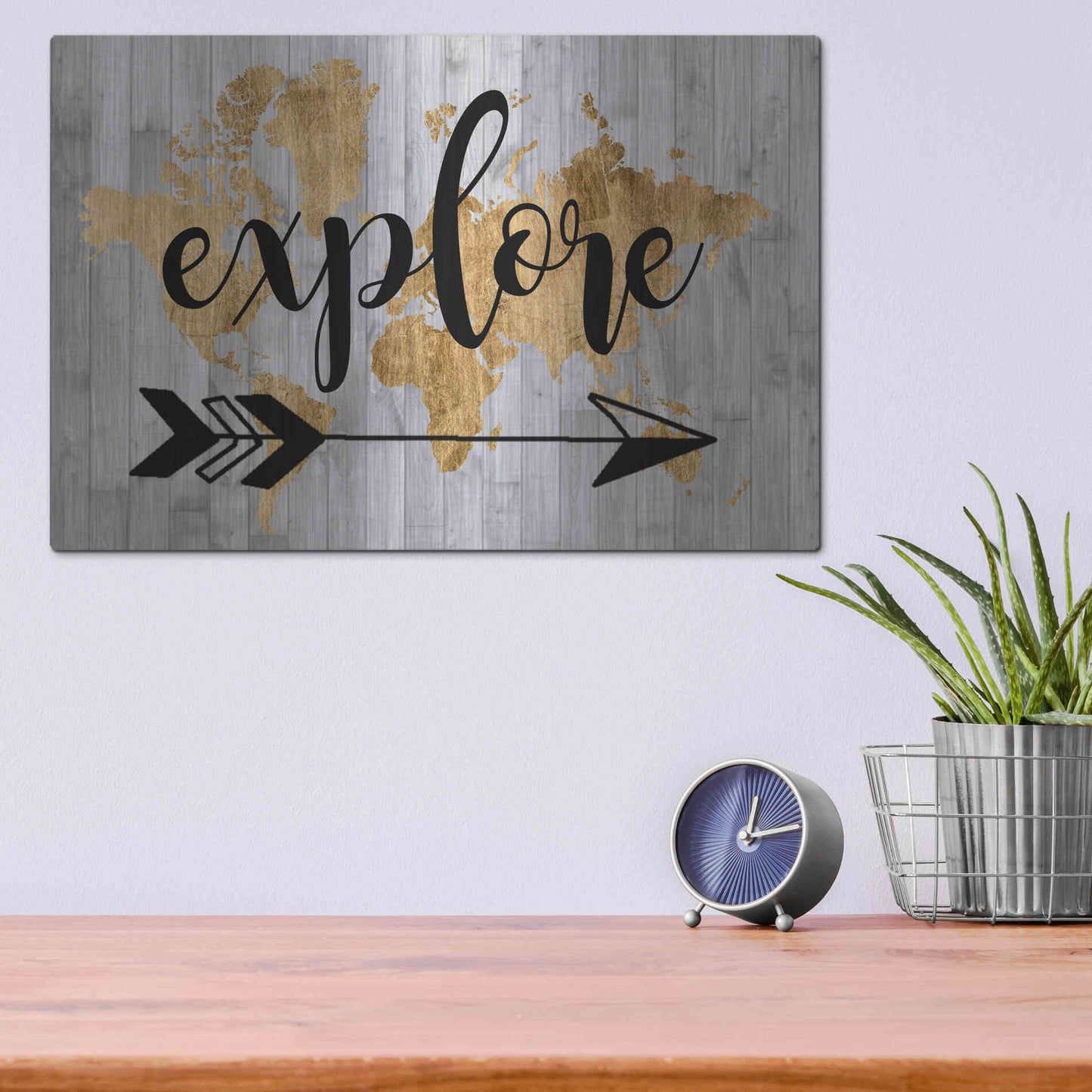 Luxe Metal Art 'Young Explorer V' by Studio W, Metal Wall Art,16x12